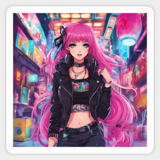 hot pyschedelic  jean sexy anime collorful Sticker